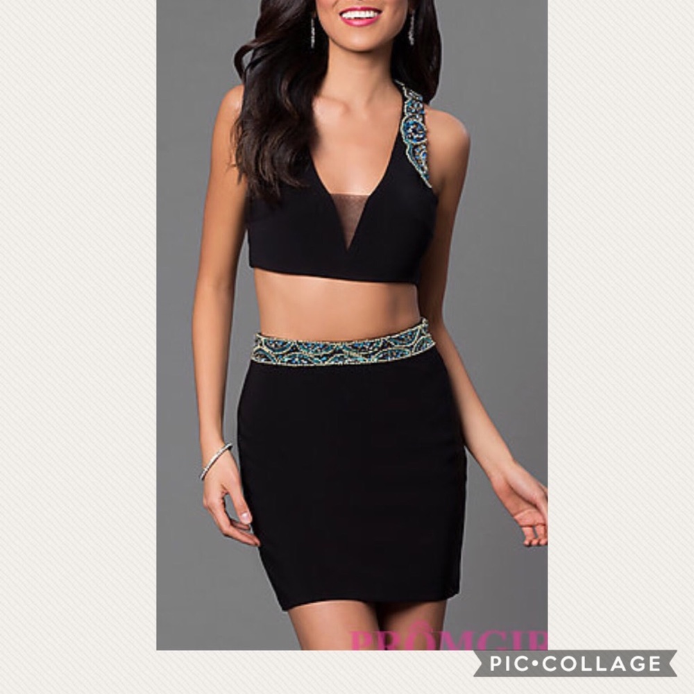 Black David and Johnny cocktail dress